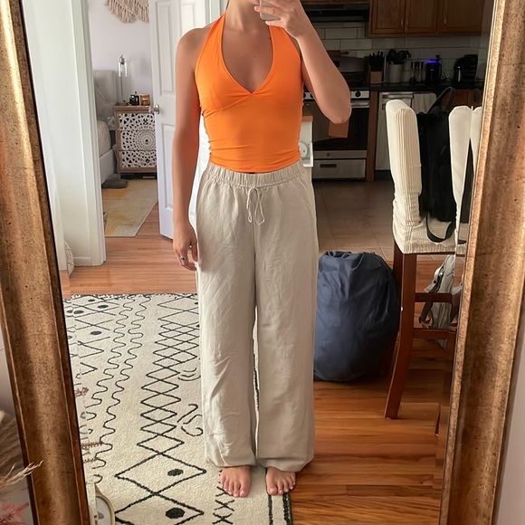 Bright orange halter top - Picture 1 of 3